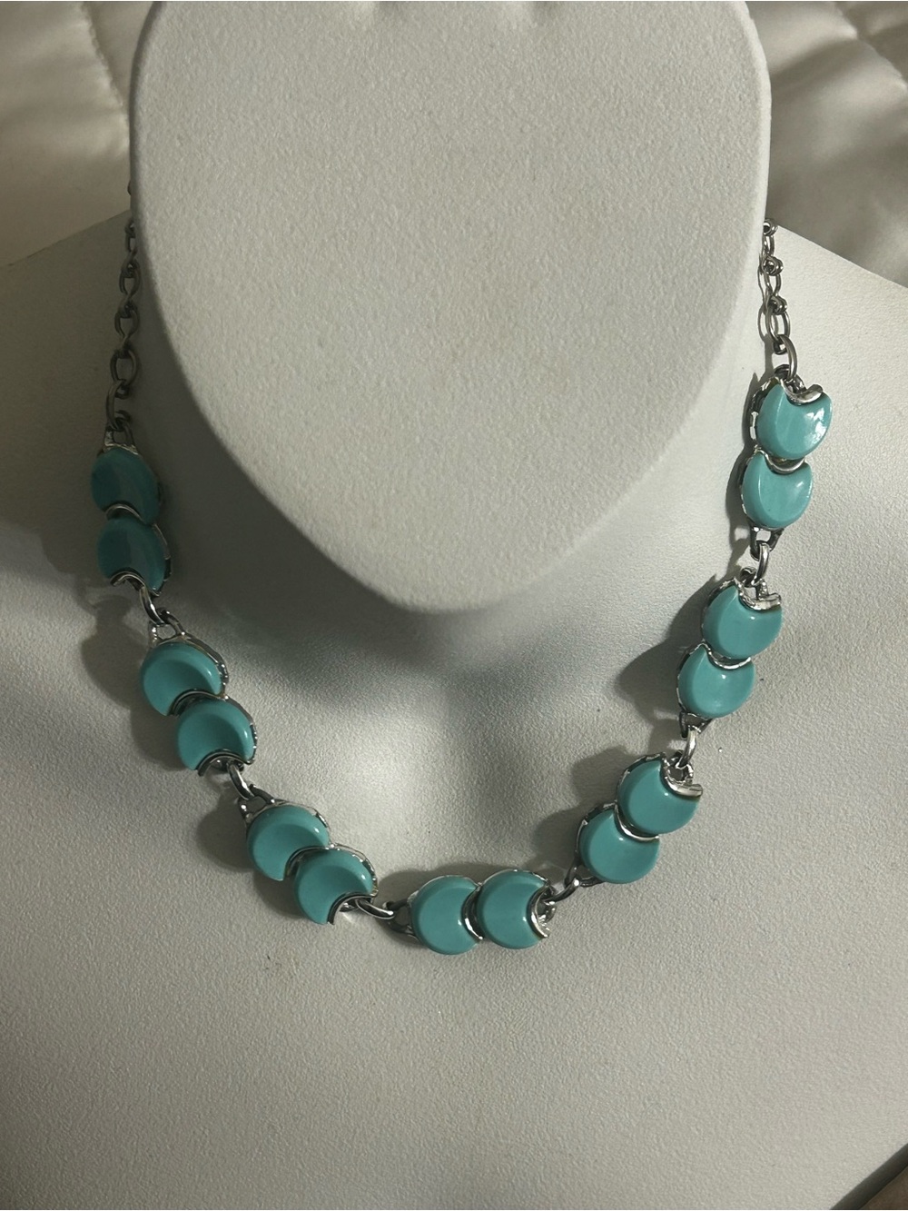 Vintage Turquoise Scalloped Statement Necklace